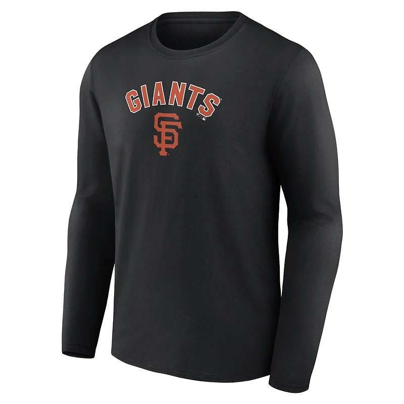Men's Black San Francisco Giants Winning Streak Custom Long Sleeve T-Shirt