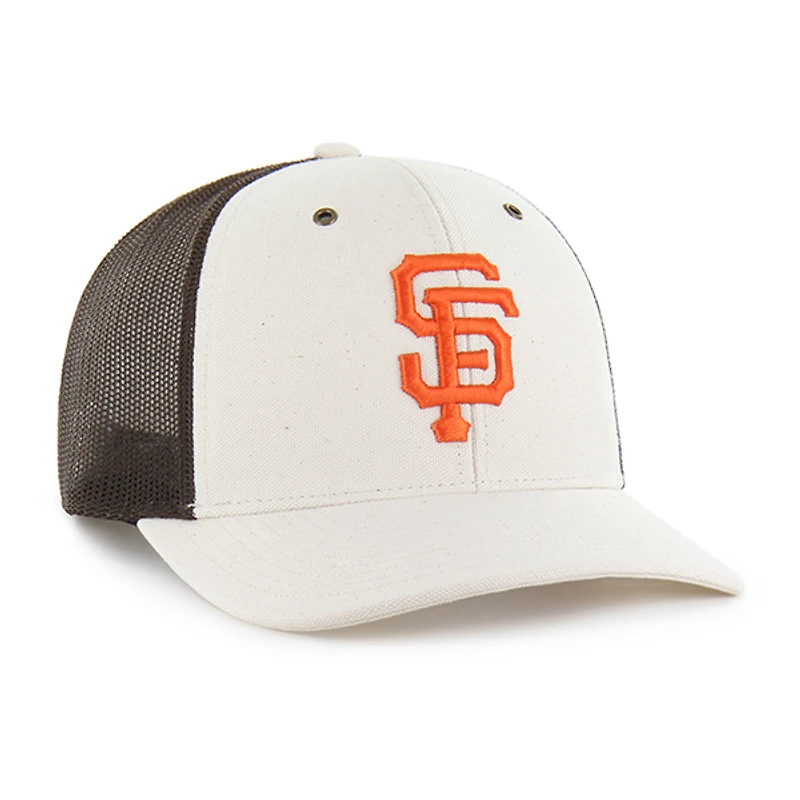 Men's Carhartt x '47 Natural/Brown San Francisco Giants Undyed Trucker Adjustable Hat