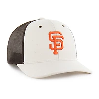 Men's Carhartt x '47 Natural/Brown San Francisco Giants Undyed Trucker Adjustable Hat