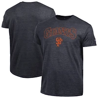 T-shirt Champion noir pour homme, logo Cooperstown des Giants de San Francisco, en mélange trois matières.