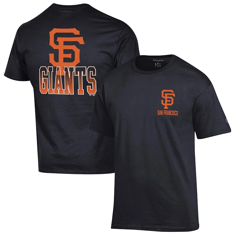 T-shirt noir Champion des Giants de San Francisco pour homme
