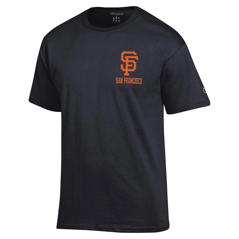 T-shirt noir Champion des Giants de San Francisco pour homme