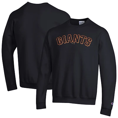 Men's Champion Black San Francisco Giants Powerblend Wordmark Sweatshirt