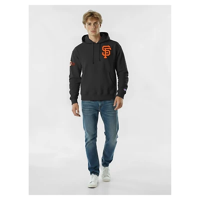Sweat à capuche Champion noir pour homme, en chenille tissée inversée, aux couleurs des Giants de San Francisco