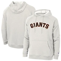 Sweat à capuche raglan Tri-Blend gris chiné ultra clair Champion pour homme