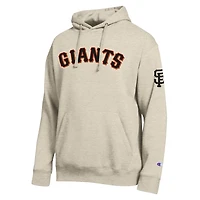 Men's Champion Oatmeal San Francisco Giants All Star Chenille Patch Hoodie