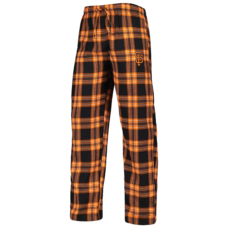 Ensemble de pyjama et pantalon Concepts Sport pour homme avec écusson des Giants San Francisco, noir/orange