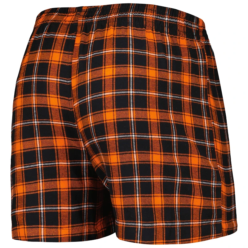 Men's Concepts Sport Black/Orange San Francisco Giants Ledger Flannel Boxers
