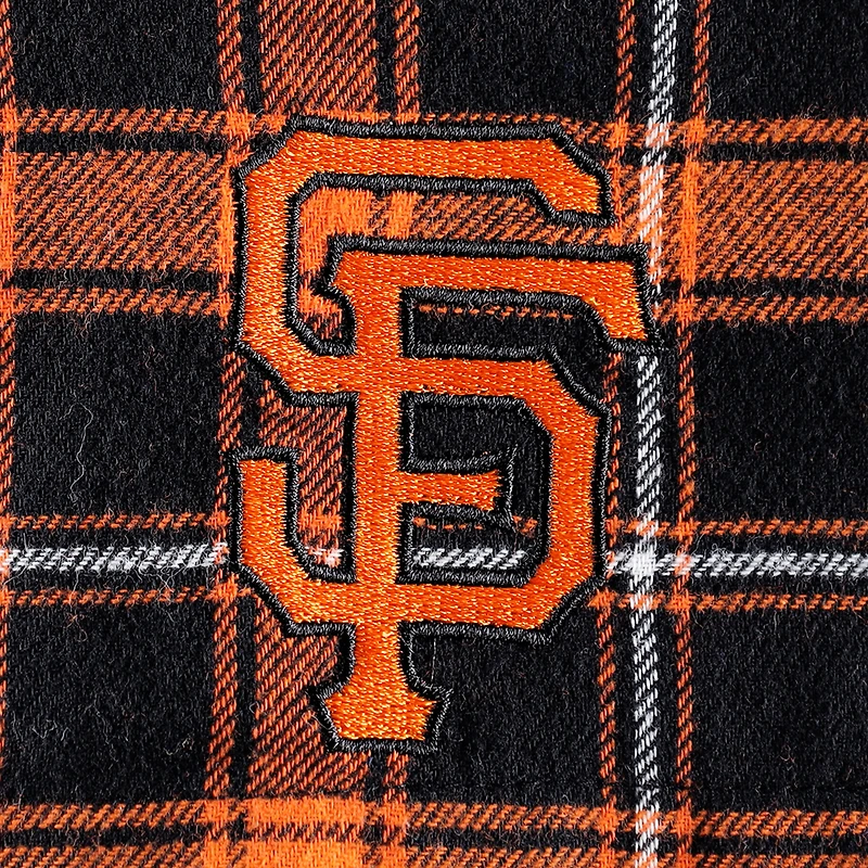 Men's Concepts Sport Black/Orange San Francisco Giants Ledger Flannel Boxers