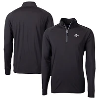 Veste Adapt Eco DryTec Raglan à quart de zip pour homme, noire, la collection Cutter & Buck des Giants San Francisco, grande taille