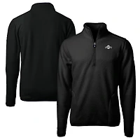 Men's Cutter & Buck Black San Francisco Giants Big Tall Cascade Eco Fleece Quarter-Zip Jacket