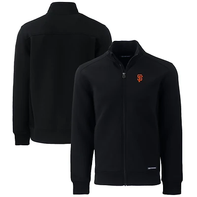 Men's Cutter & Buck  Black San Francisco Giants Big Tall Roam Eco Recycled Full-Zip Jacket