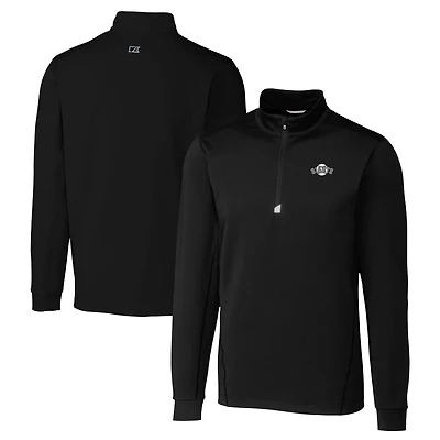 Men's Cutter & Buck Black San Francisco Giants Big Tall Traverse DryTec Quarter-Zip Jacket