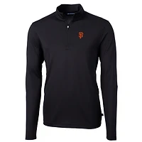 Pull zippé quart de tour en piqué écologique recyclé pour homme, noir, Cutter & Buck, San Francisco Giants