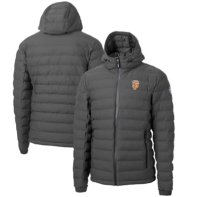 Veste matelassée isolante entièrement zippée Repreve Eco pour homme, grise, Cutter & Buck, San Francisco Giants City Connect Mission Ridge