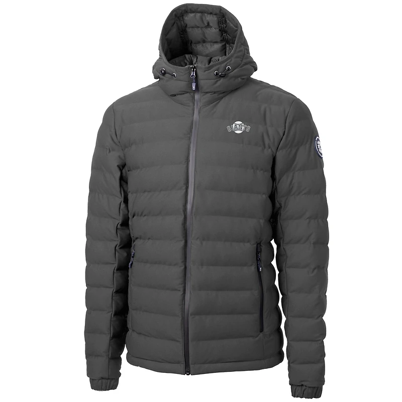 Men's Cutter & Buck Gray San Francisco Giants Mission Ridge Repreve® Eco Insulated Full-Zip Hoodie Puffer Jacket