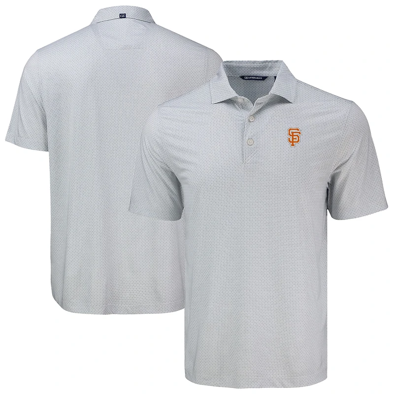 Polo gris à imprimé diamants et pois Pike Eco des Giants de San Francisco pour homme Cutter & Buck