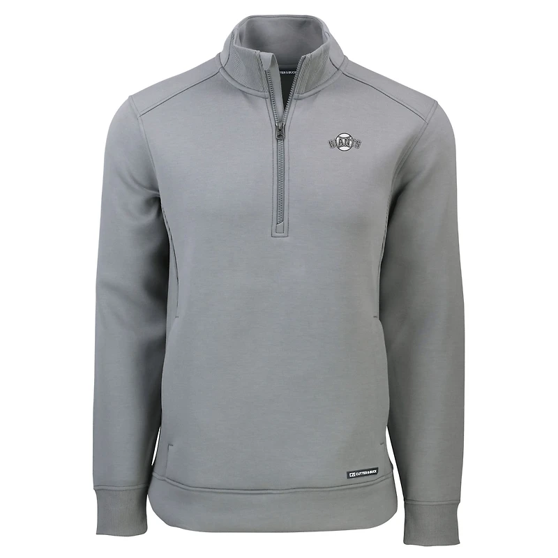 Men's Cutter & Buck Gray San Francisco Giants Roam Eco Quarter-Zip Jacket