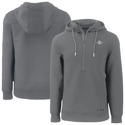 Men's Cutter & Buck Gray San Francisco Giants Roam Eco Recycled Tri-Blend Half-Zip Hoodie
