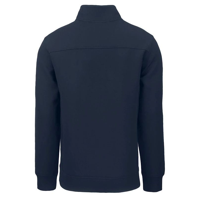 Men's Cutter & Buck  Navy San Francisco Giants Americana Roam Eco Recycled Quarter-Zip Sweatshirt