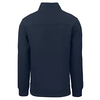 Men's Cutter & Buck  Navy San Francisco Giants Americana Roam Eco Recycled Quarter-Zip Sweatshirt