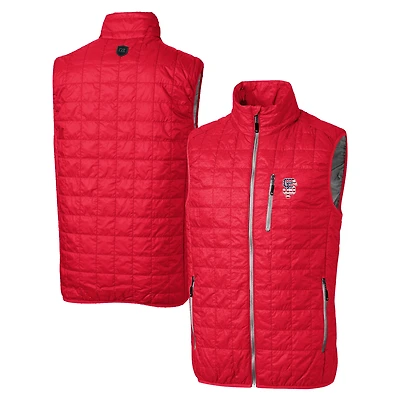 Men's Cutter & Buck  Red San Francisco Giants Big Tall Rainier PrimaLoft® Eco Insulated Full-Zip Puffer Vest