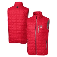 Men's Cutter & Buck  Red San Francisco Giants Big Tall Rainier PrimaLoft® Eco Insulated Full-Zip Puffer Vest
