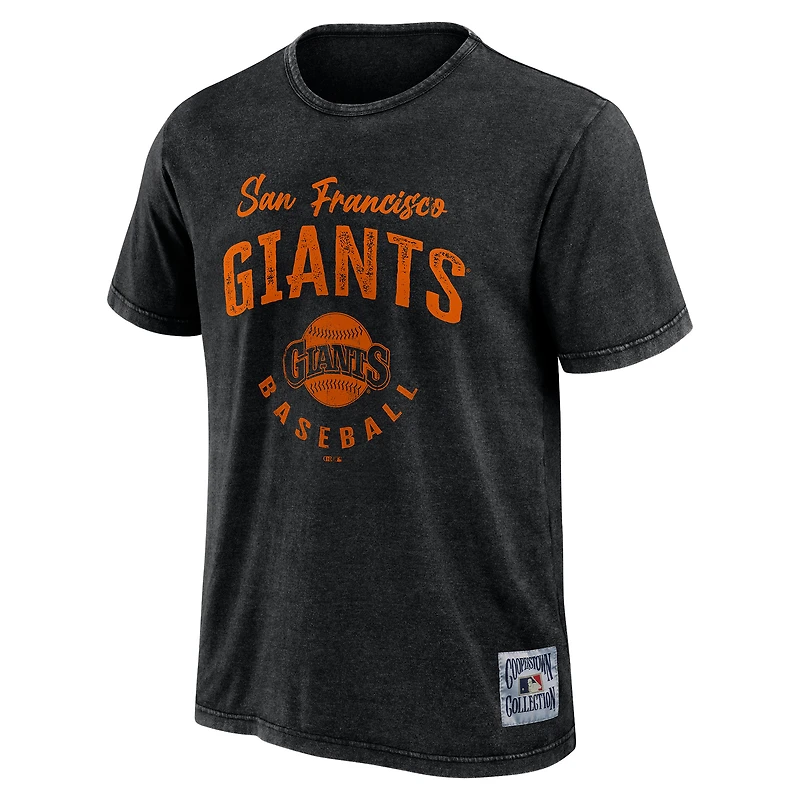 Men's Darius Rucker Collection by Fanatics Black San Francisco Giants Cooperstown Washed T-Shirt