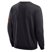 Men's Darius Rucker Collection by Fanatics Black San Francisco Giants Washed Crew Neck Pullover Sweatshirt