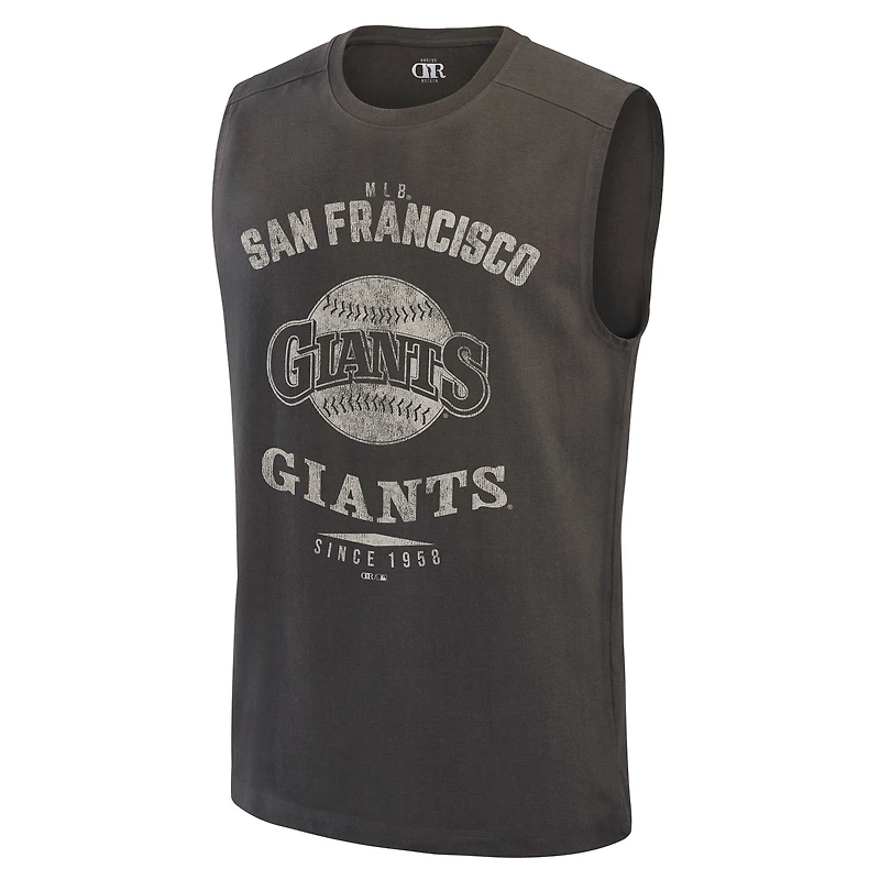 Men's Darius Rucker Collection by Fanatics  Charcoal San Francisco Giants Muscle Tank Top