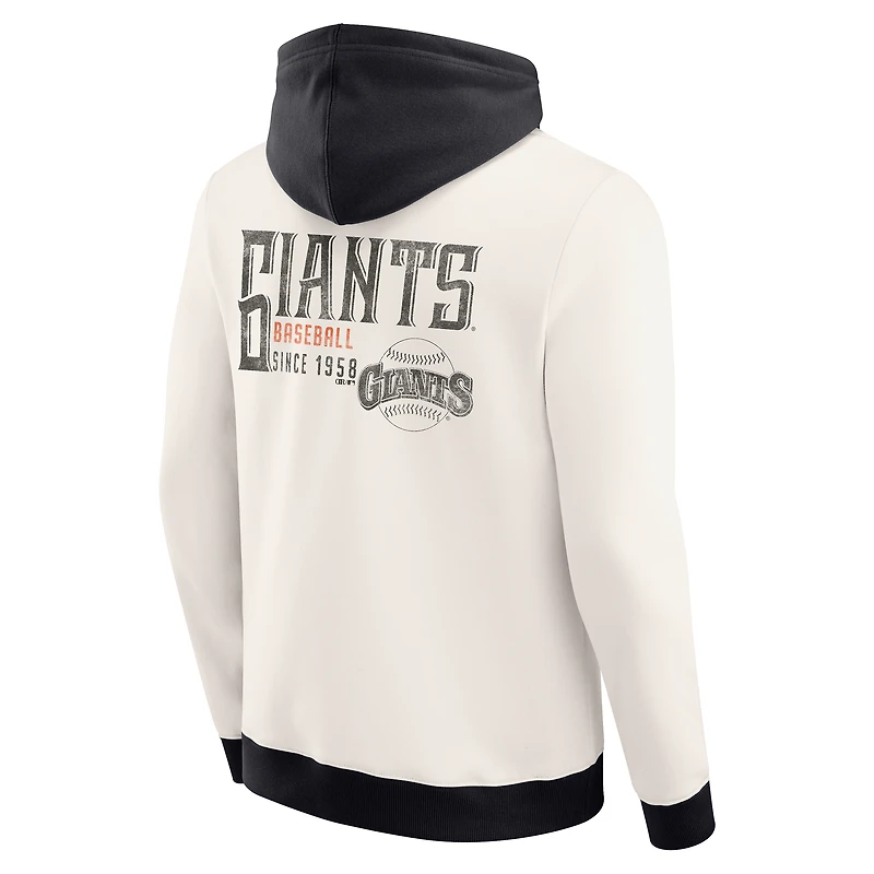 Men's Darius Rucker Collection by Fanatics  Cream San Francisco Giants Polar Fleece Full-Zip Hoodie