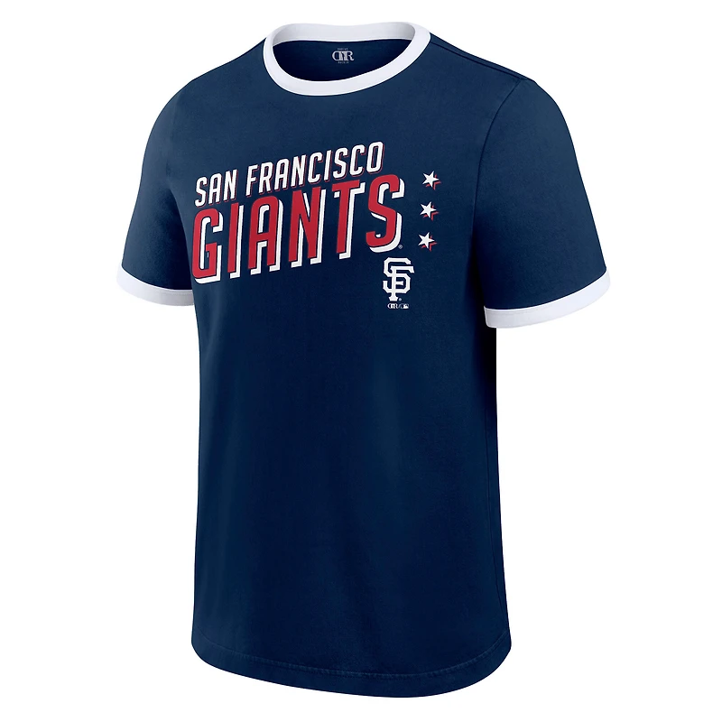 Men's Darius Rucker Collection by Fanatics Navy San Francisco Giants Americana Washed Ringer T-Shirt