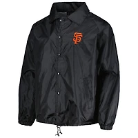 Veste coupe-vent raglan à bouton-pression pour hommes Dunbrooke noire des Giants de San Francisco