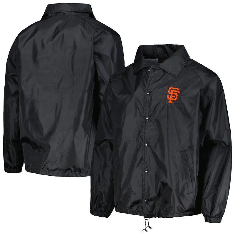 Veste coupe-vent raglan à bouton-pression pour hommes Dunbrooke noire des Giants de San Francisco