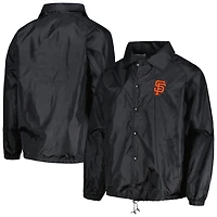 Veste coupe-vent raglan à bouton-pression pour hommes Dunbrooke noire des Giants de San Francisco