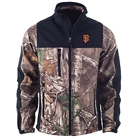 Men's Dunbrooke  Camo San Francisco Giants Hunter Softshell Full-Zip Jacket