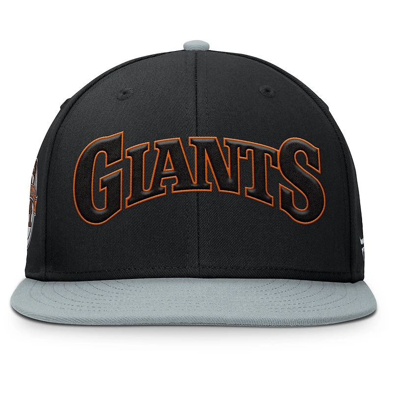 Casquette ajustée Fanatics noire/grise des Giants de San Francisco pour homme