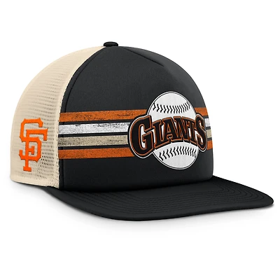 Men's Fanatics Black/Natural San Francisco Giants Cooperstown Collection Powers Snapback Hat