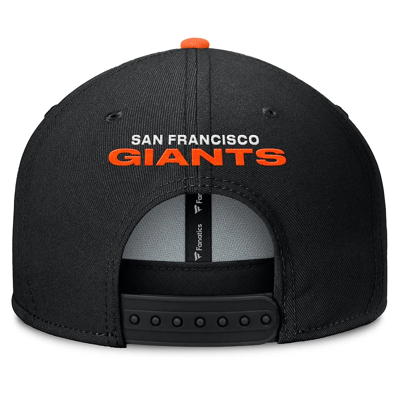 Casquette snapback Fanatics noire et orange San Francisco Giants Batter's Box pour homme