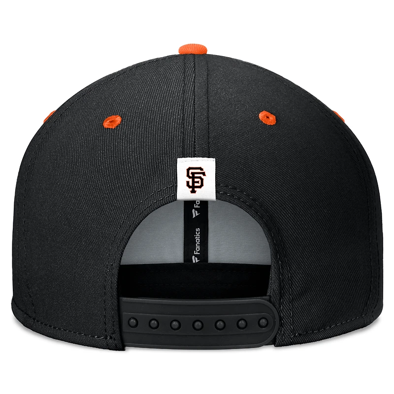 Men's Fanatics Black/Orange San Francisco Giants Fundamental Bold Snapback Hat