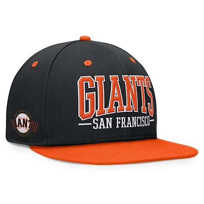 Men's Fanatics Black/Orange San Francisco Giants Fundamental Bold Snapback Hat