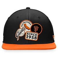 Men's Fanatics Black/Orange San Francisco Giants Heritage Patch Fitted Hat