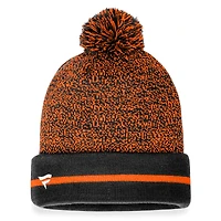 Men's Fanatics Black/Orange San Francisco Giants Space-Dye Cuffed Knit Hat with Pom