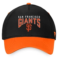 Casquette flexible à logo empilé Fanatics pour hommes, noir/orange, San Francisco Giants