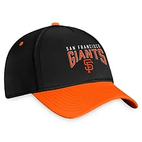Casquette flexible à logo empilé Fanatics pour hommes, noir/orange, San Francisco Giants