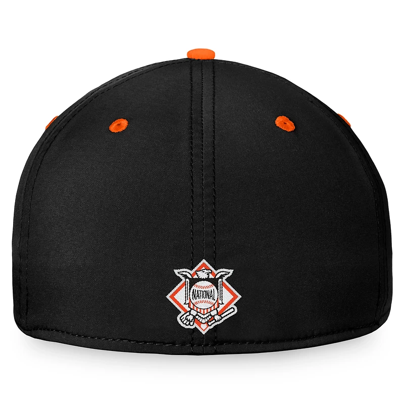 Casquette flexible à logo empilé Fanatics pour hommes, noir/orange, San Francisco Giants