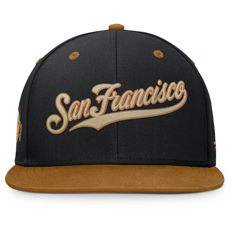 Men's Fanatics Black/Tan San Francisco Giants Splinter Fitted Hat