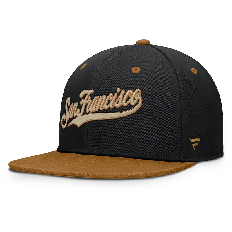 Men's Fanatics Black/Tan San Francisco Giants Splinter Fitted Hat
