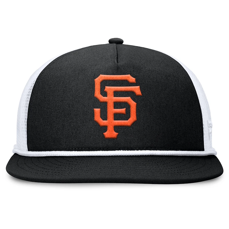 Casquette Snapback Fanatics noire/blanche pour homme des Giants de San Francisco Clubhouse Change Up