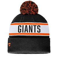 Men's Fanatics Black/White San Francisco Giants Secondary Cuffed Knit Hat with Pom